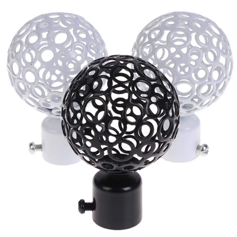 Hollow Out Round Iron Curtain Accessories Curtain Rods Head Roman Rod Head Curtain Rods Ends Caps