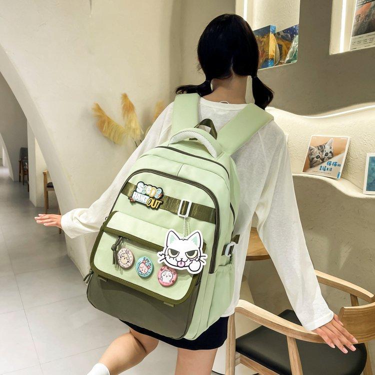 Schoolbag Schoolbag Female Junior High School High School Students Large Capacity Primary and Secondary School Students Fourth