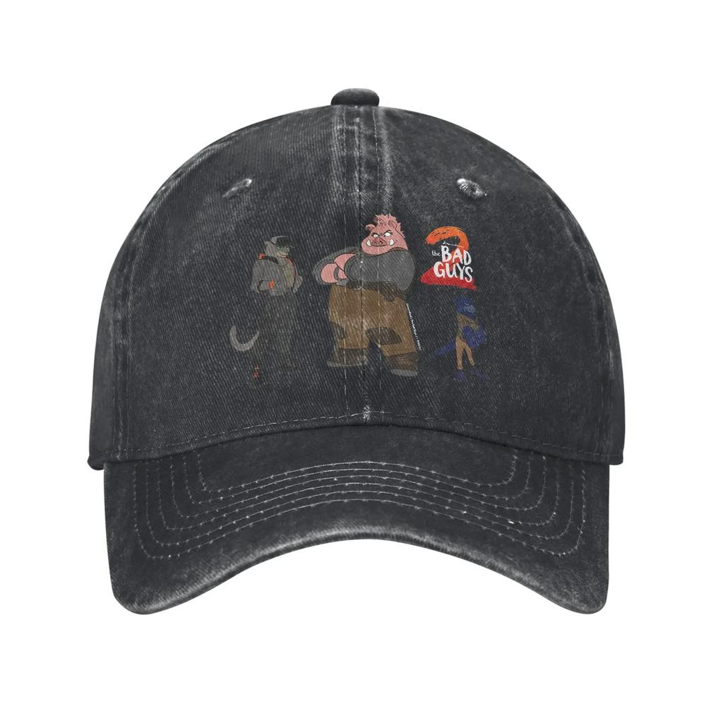 Casual The Bad Guys 2 Group Bad Girls Baseball Cap Unisex Distressed Cotton Snapback Hat Movie Outdoor Workouts Unstructured Hat