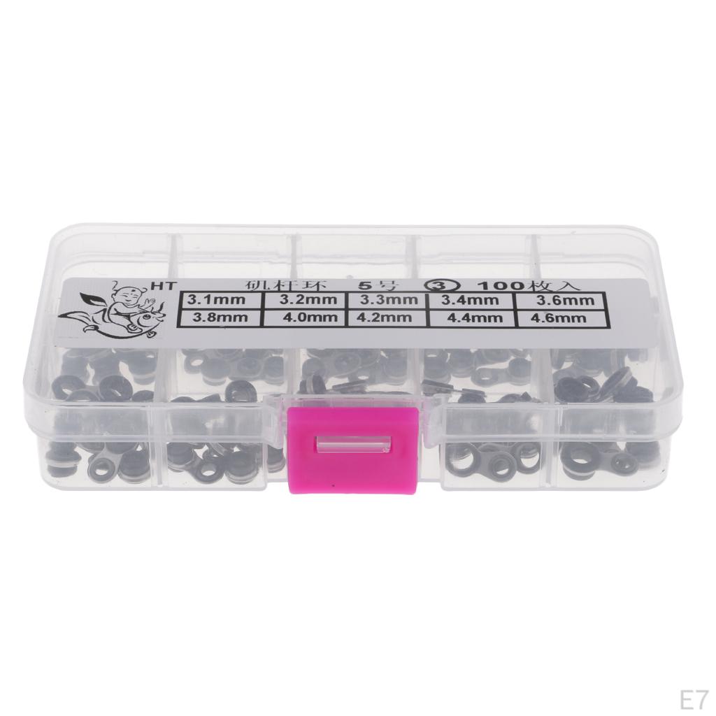 100 Pcs Fishing Rod Tips Repair Kit Replacement Part 0.9 6.6mm