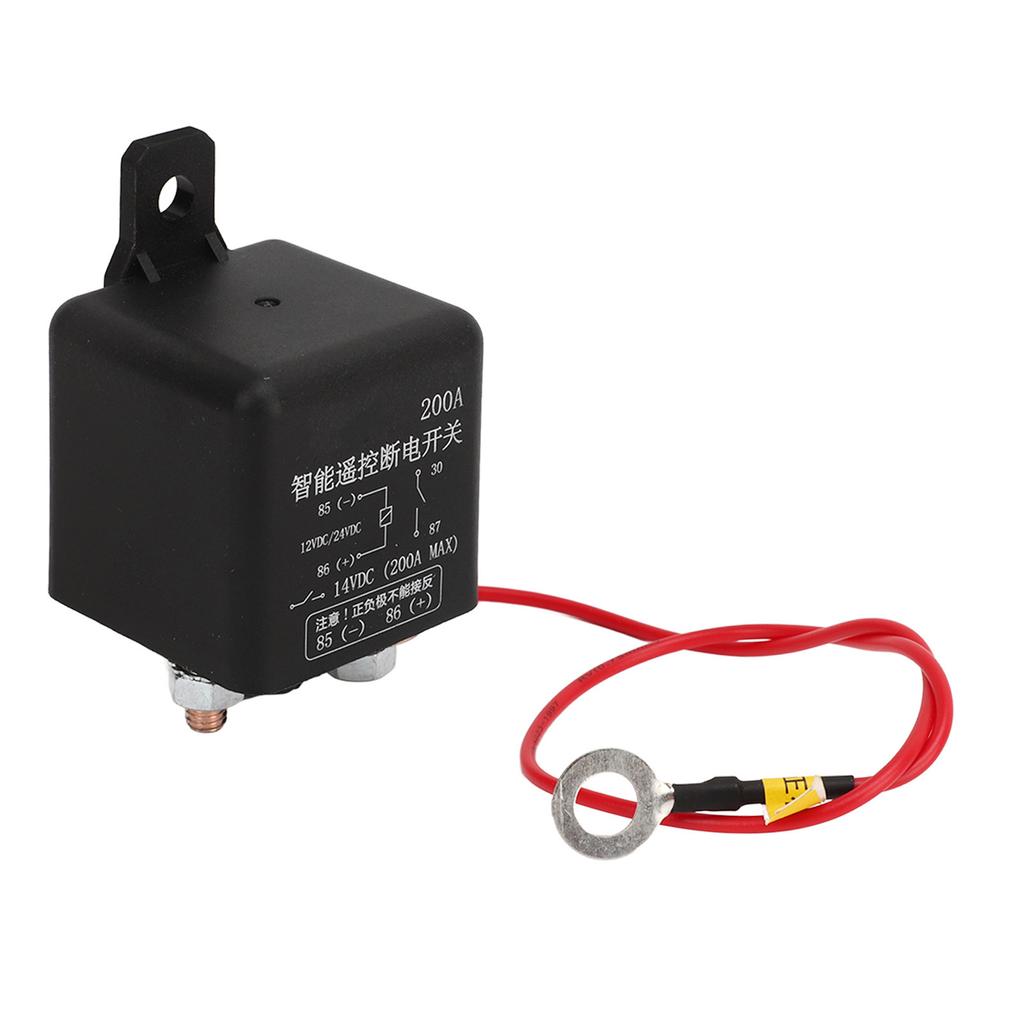 Fjärrkontrollerad batteriavstängare 12V 2,4W 200A Säker batteri på/av-brytare för bilar