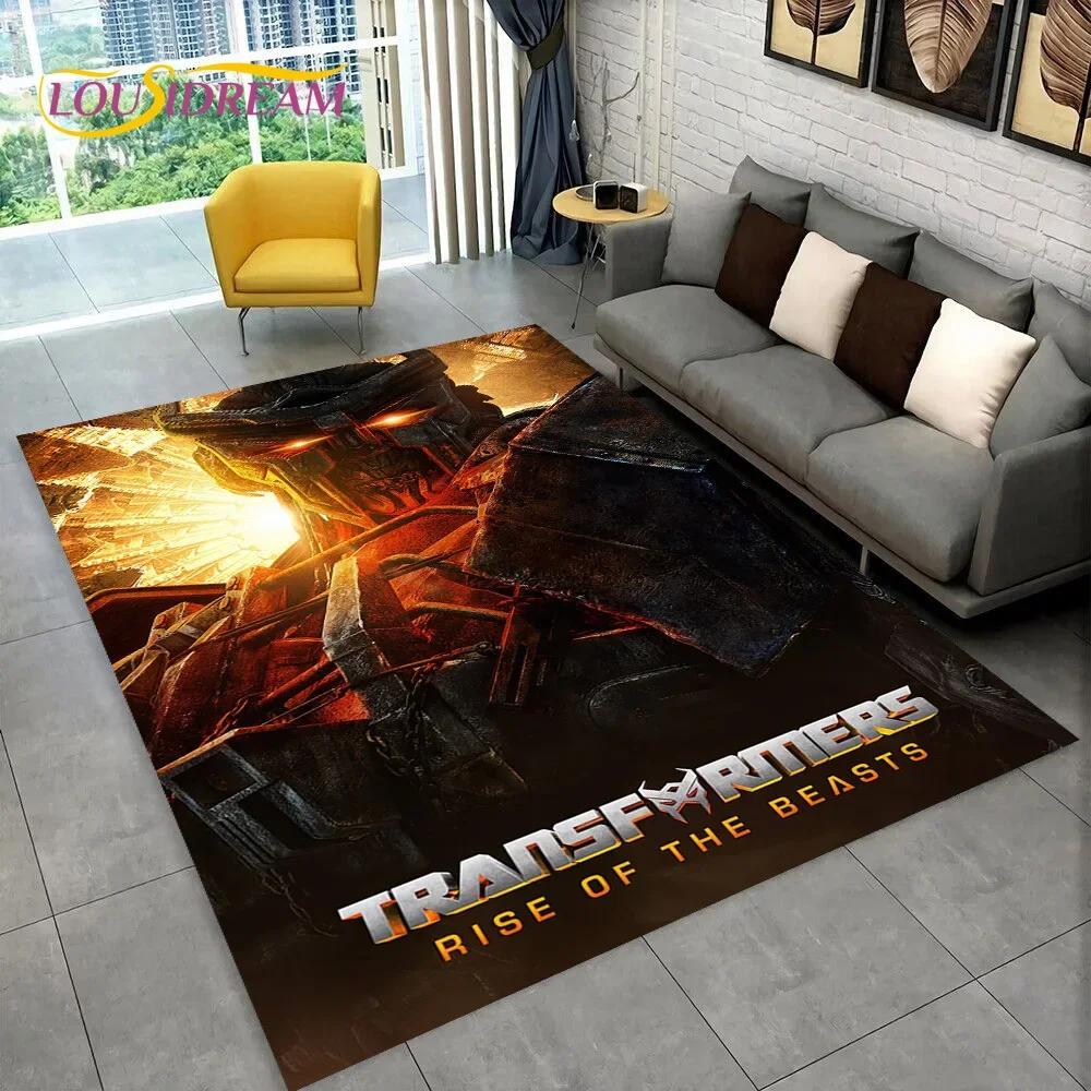 Cartoon T-Transformers Autobots 3D Carpet Rug for Bedroom Living Room Home Sofa Decoration,Children Game Large Decor Floor Mat