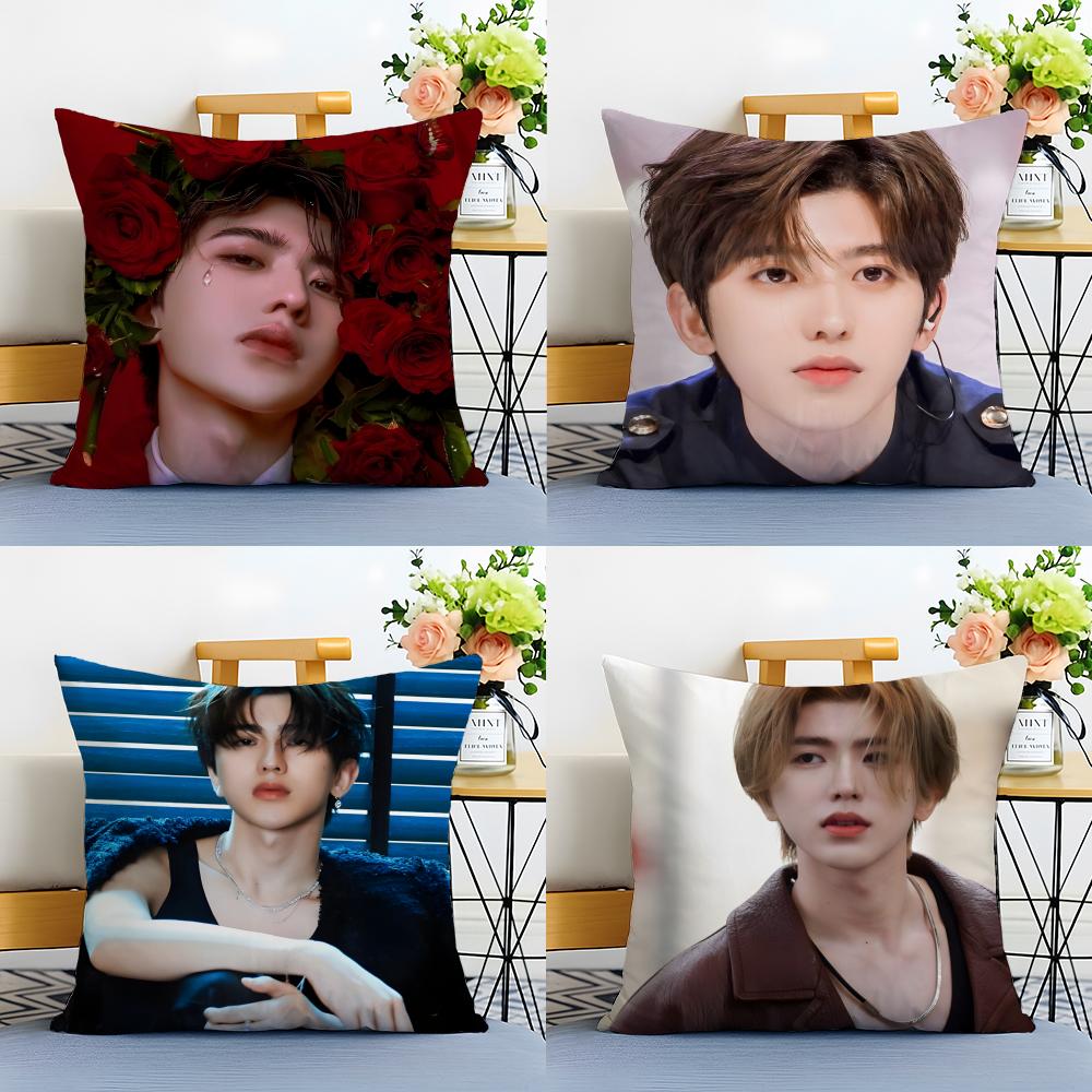 Fit for Chinese Star Fans Gift CCai Xukun Cushion Cover Linen Pillowcase Soft  for Sofa Bed Home Room Decor
