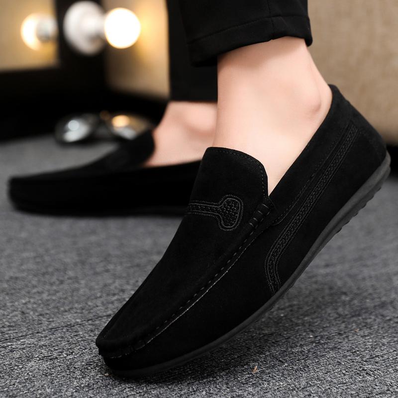 Fashion Fashion Lightweight Suede Men Casual Shoes Lazy Shoes Male Breathable Slip-on Mens Driving Shoes Comfortable Loafers Moccasins