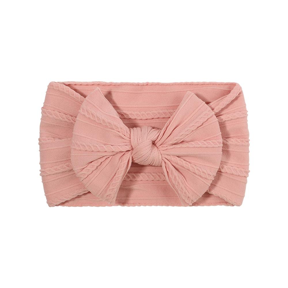 PANTONE Solid Color Bows Headband for Baby Girls Elastic Hair Band Cotton Bowknot Turban Kids Headwear Baby Hair Accessories