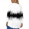 Damenmode Große Größe Rundhals Langarm Casual Print Lose Pullover Top