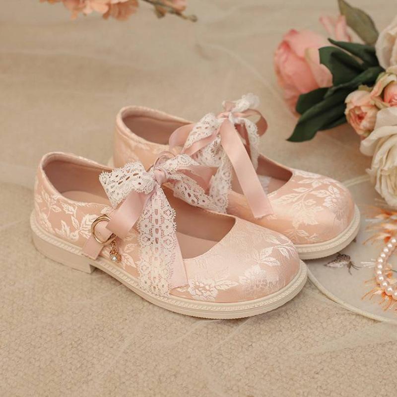 New girls princess shoes girls students big children shoes comfortable four seasons wear national style hanfu shoes buckle cheongsam single shoes