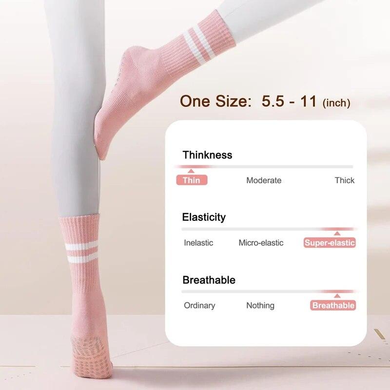 Socks Non-slip Silicone Cotton Socks Pilates Yoga Exercise Socks Indoor Fitness Socks Women's Sportswear Accessories