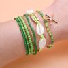 7Pcs/Set Summer Starfish Bracelet Set For Women Shell Rice Beads Elastic Chain Bangle Girls Bohemia Beach Jewelry Accessories