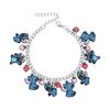 Stitch Couple Style Bracelet, Cute Cartoon Oil Dripping Pendant, Dating Wear Trendy Personalized Fashion Jewelry for Partners