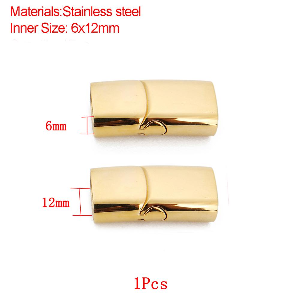 Jewelry Findings Leather Bracelet Clasp DIY Magnet Hook Rhodium Magnetic Clasp Flat Hole 15*3mm