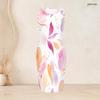 Women Plus Size Two Piece Set Abstract Printed Sleeveless Bodycon Dress And Three Quarter Sleeve Cardigan