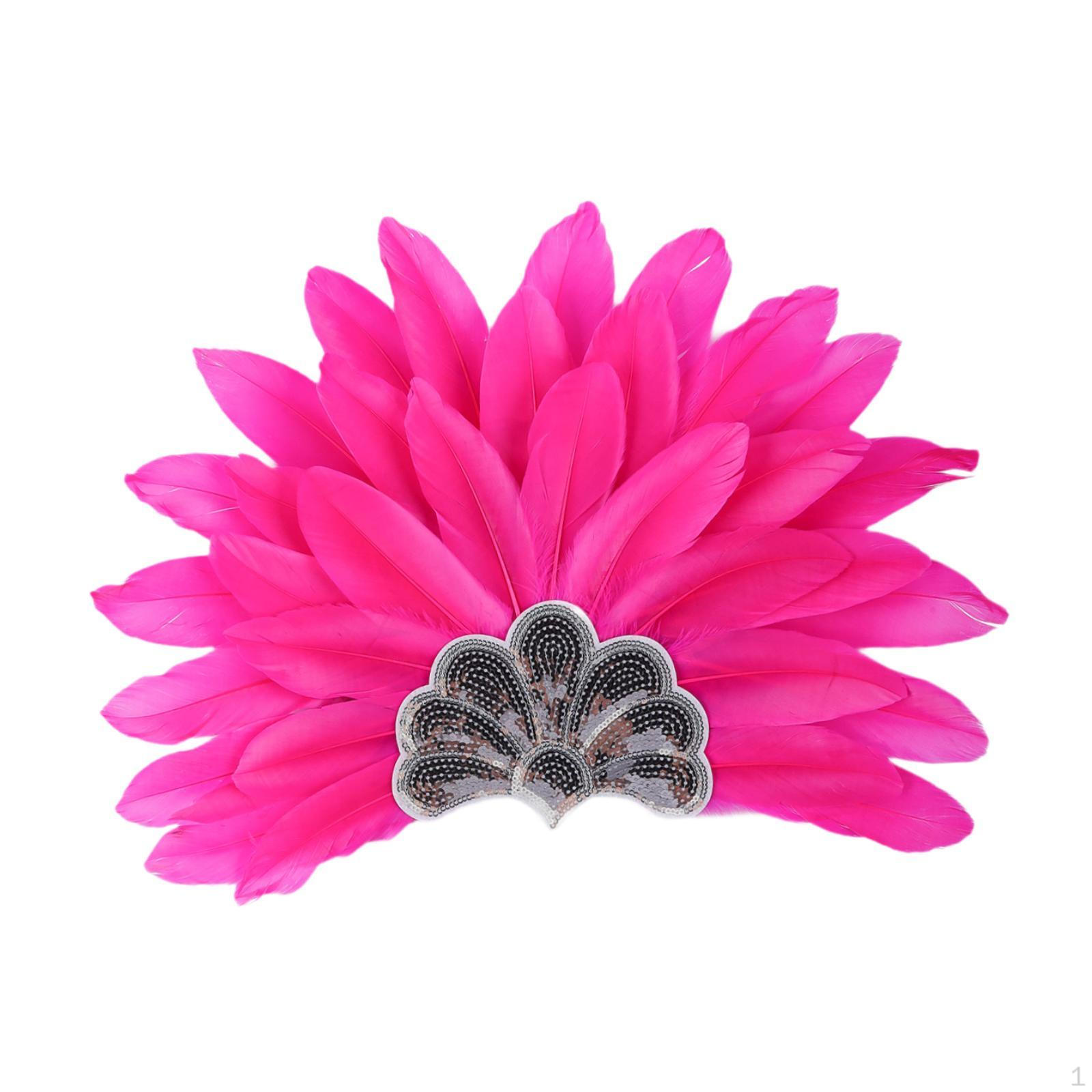 

Повязка на голову из перьев для костюмированных мероприятий розовый