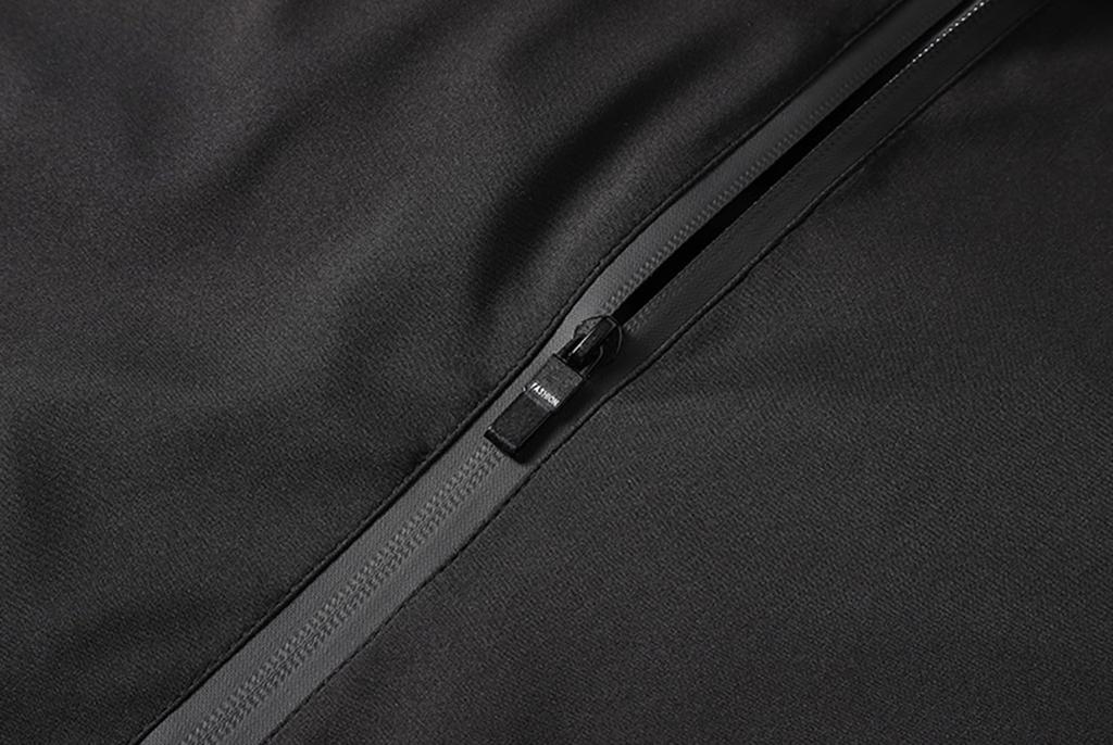 EASTEMPO Loose Solid Plus Size Men's Jacket, Autumn, Casual, Business, Stylish, Fit, Lightweight, Color, (L, Black)