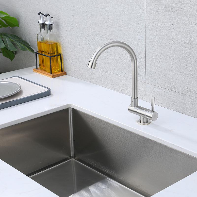 Rotatable Folding Inward Opening Kitchen Water Purifier Faucet - Single Cold Tap