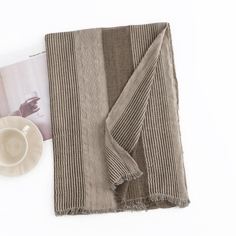 Ethnic Style Imitation Cashmere Scarf Literary Retro Scarf Women's Simple Temperament Shawl Neck Protector Scarf