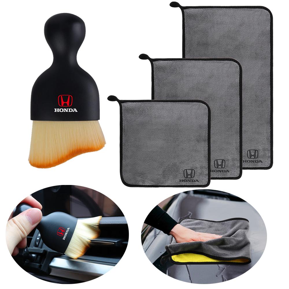 Car Cleaning Soft Brush Towels Wipe Drying Cloth Auto Accessories For Honda CIVIC CITY CRZ Insight Accord Fit Mugen Jazz Odyssey TT5