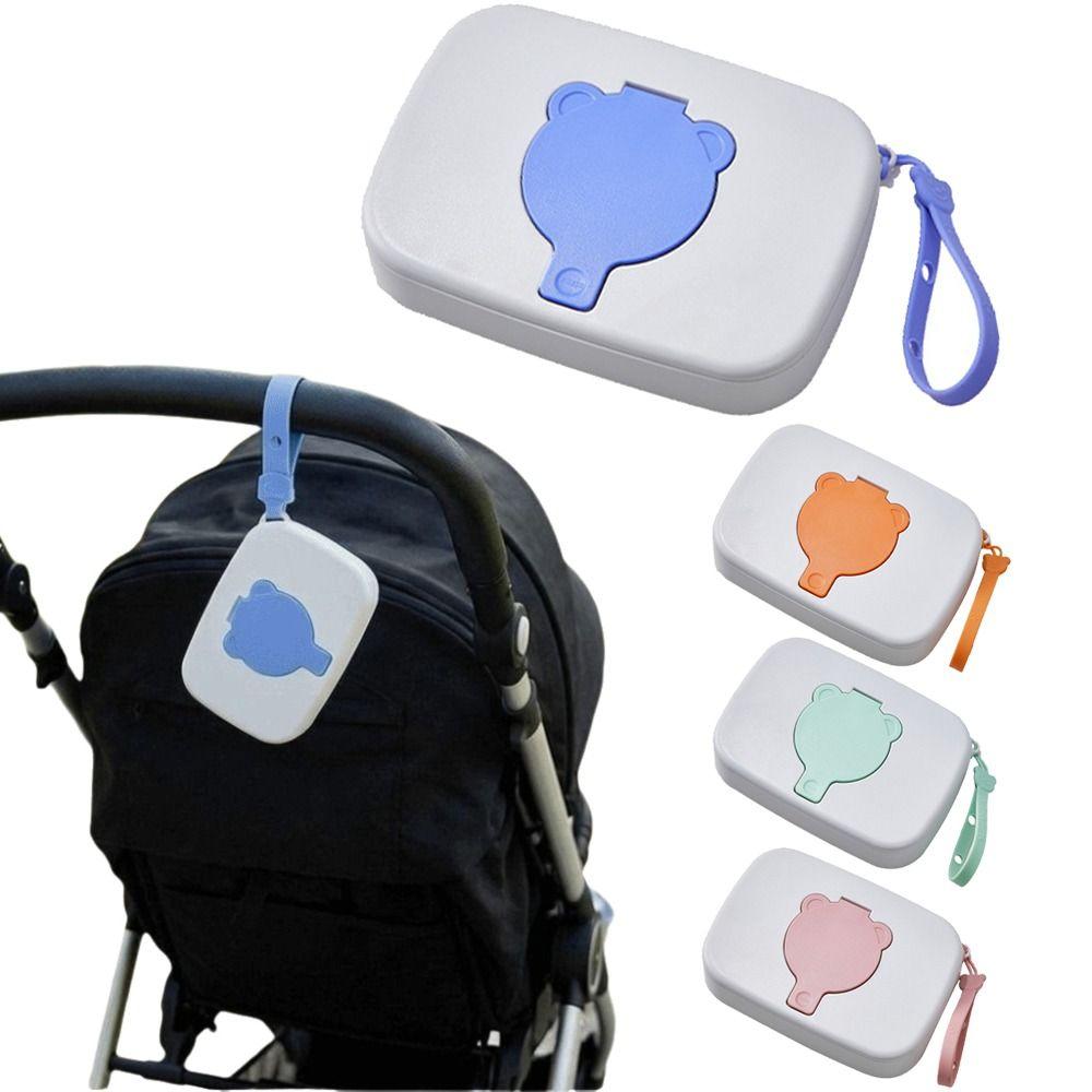 Flip Cover Portable Wet Tissue Box Silicone Seal Travel Wipe Holder  Outdoor Activities