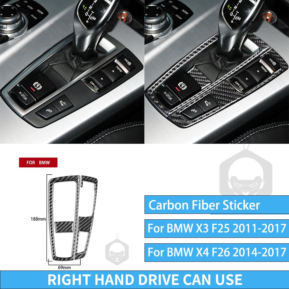 For BMW X3 F25 2011-2017 For X4 F26 2014-2017 Accessories Interior Dashboard Gear Outlet Full Set Kit Carbon Fiber Cover Sticker