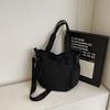 Canvas bag Lazy wind messenger bag Summer new large-capacity bag Women's shoulder tote bag