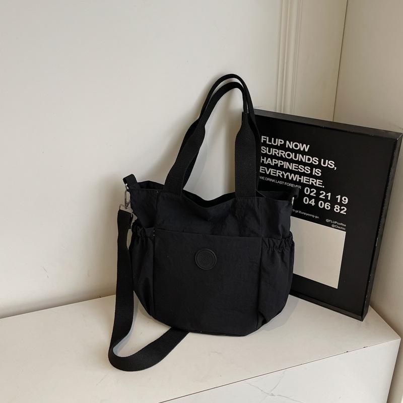 Canvas bag Lazy wind messenger bag Summer new large-capacity bag Women's shoulder tote bag