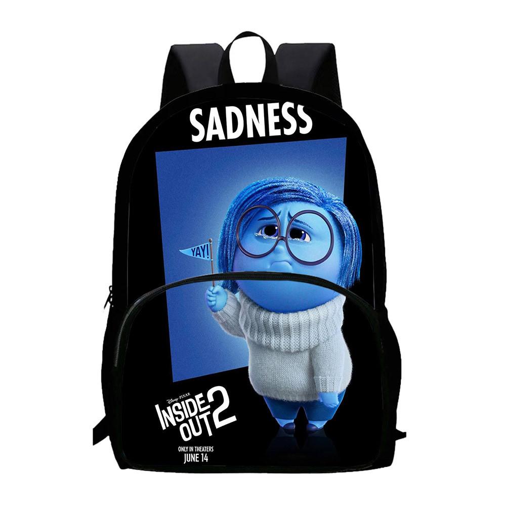 Inside Out 2 Student Backpack Large Capacity Oxford Cloth School Bag Unisex