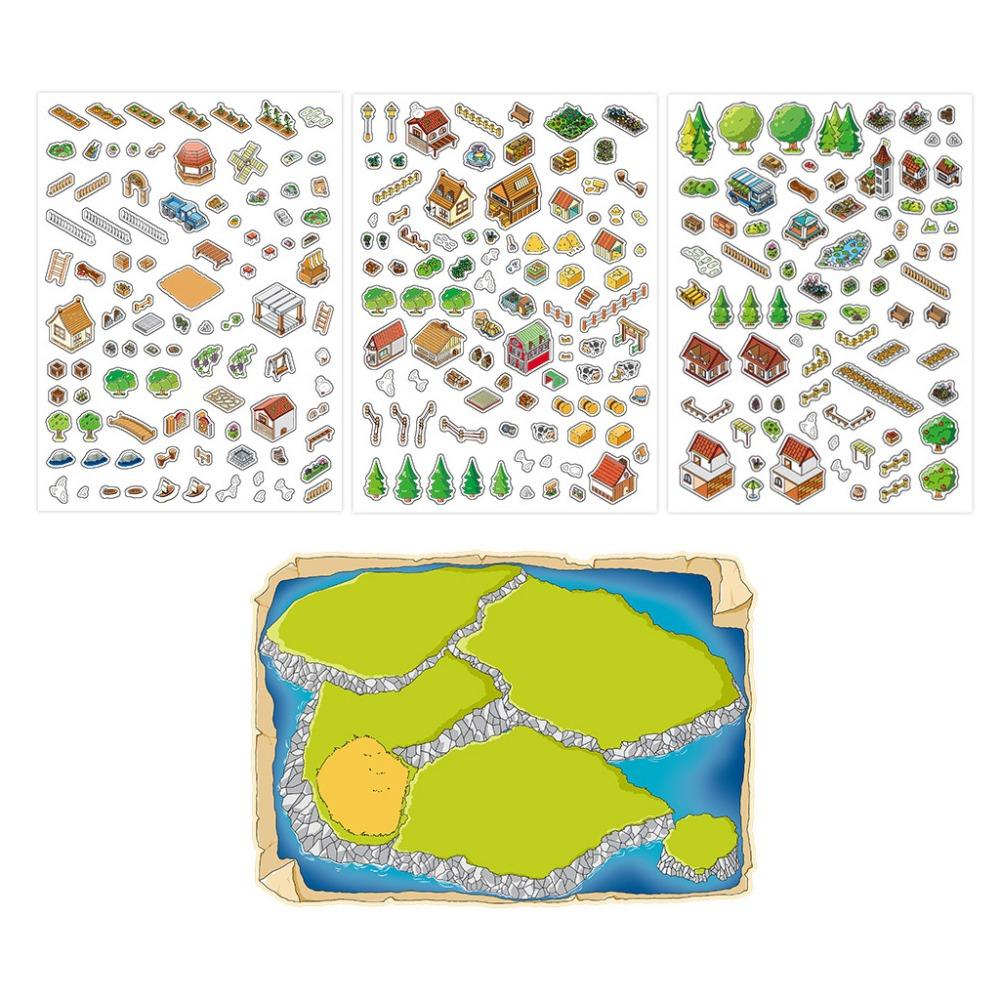 

Oversized 3D Landscape Sticker Cartoon Landscape Sticker Festival Birthday Gift 01