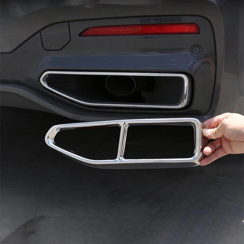 2 buc din oțel inoxidabil mașină coada gât cadru capac țeavă de eșapament piese de decorare accesorii exterioare auto pentru BMW Seria 7 G11 G12