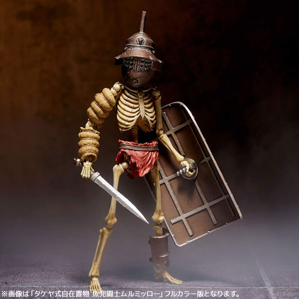 Kaiyodo Takeya Style Jizai Okimono Fish Helmet Warrior Murmillo Glow-in-the-Dark Version Approximately 165mm Tall PVC & ABC Painted Movable Figure