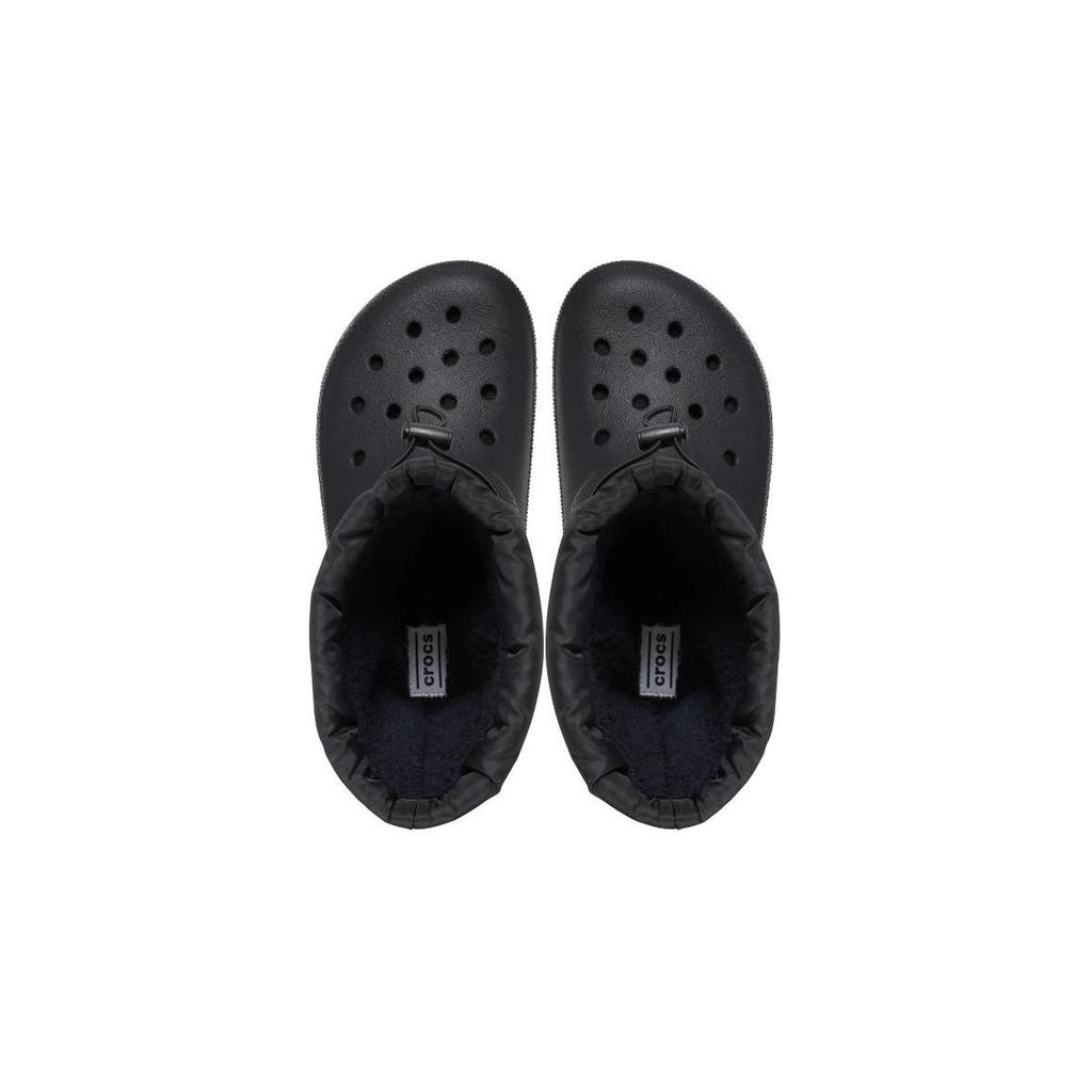 Crocs Classic Lined Comfortable Versatile Shock Absorbing Durable Low-Cut Boots Kids Boots Black 207940-001