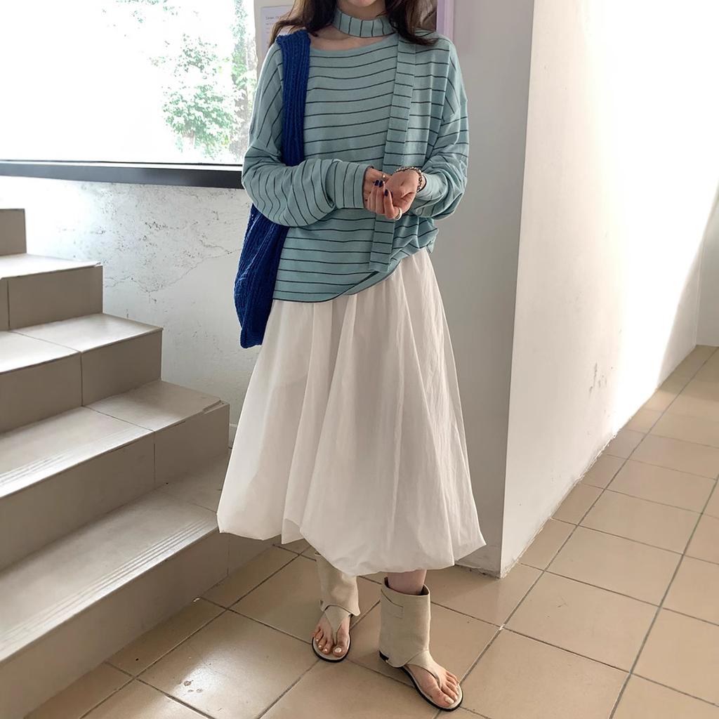 Versatile Skirt Women's Spring and Summer New High-waisted and Thin Casual A-shaped Bud Skirt