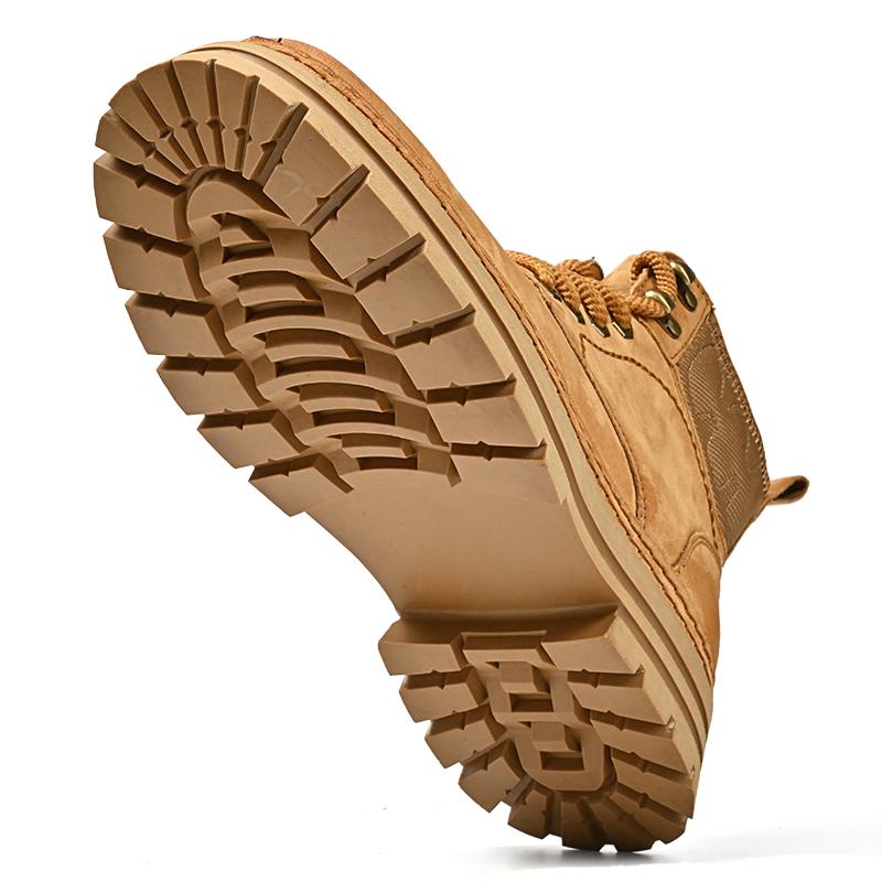 Pánské kotníkové boty s vysokým svrškem Kožené boty Outdoorové boty