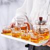 GUOZI Gewu Glass & Wood Tea Set