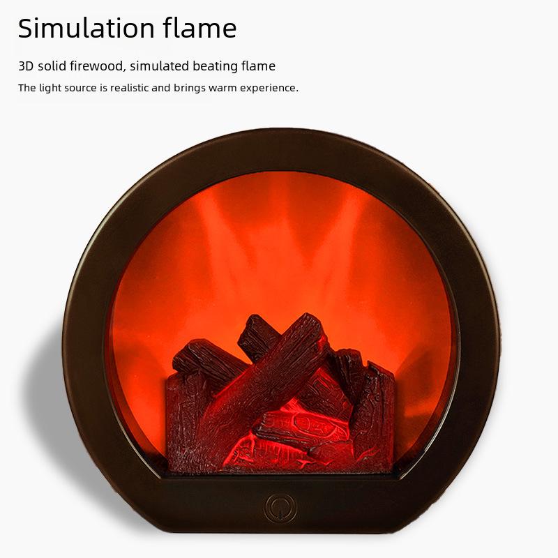 European Style Portable LED Flame Effect Night Light – A Retro Decorative Lamp for a Cozy Atmosphere