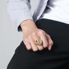 Religious Gold Color Virgin Mary Rings for Women Men Stainless Steel Iced Out CZ Ring Hip Hop Christian Jewelry Dropshipping