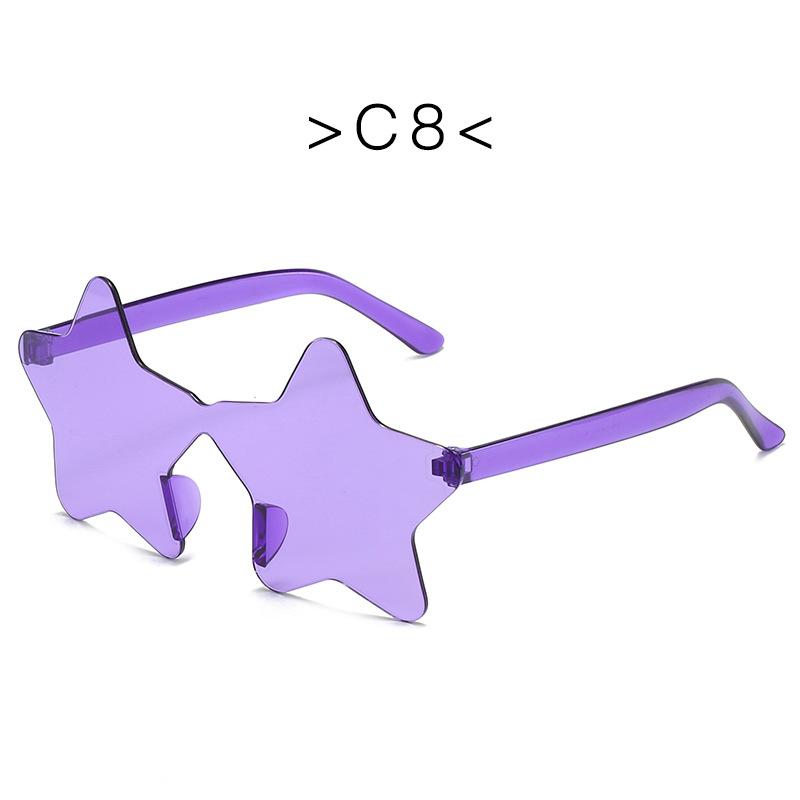 Nowe Modne Kolorowe Damskie Okulary Przeciwsłoneczne w Kształcie Gwiazd Vintage Cukierkowy Kolor Damskie Okulary Przeciwsłoneczne Zabawny Prezent na Halloween Okulary Party