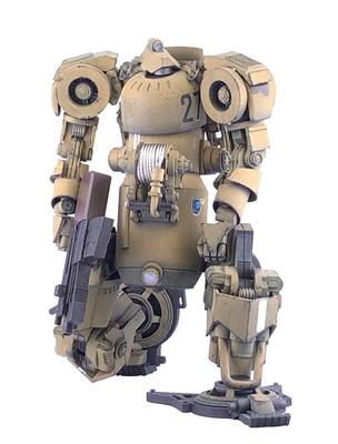 Cabico Kamp Riesen Mars Humanoid Heavy Machine Series III Humanoid Heavy Machine Late Production Yellow Scale Total Height 14cm Plastic Model