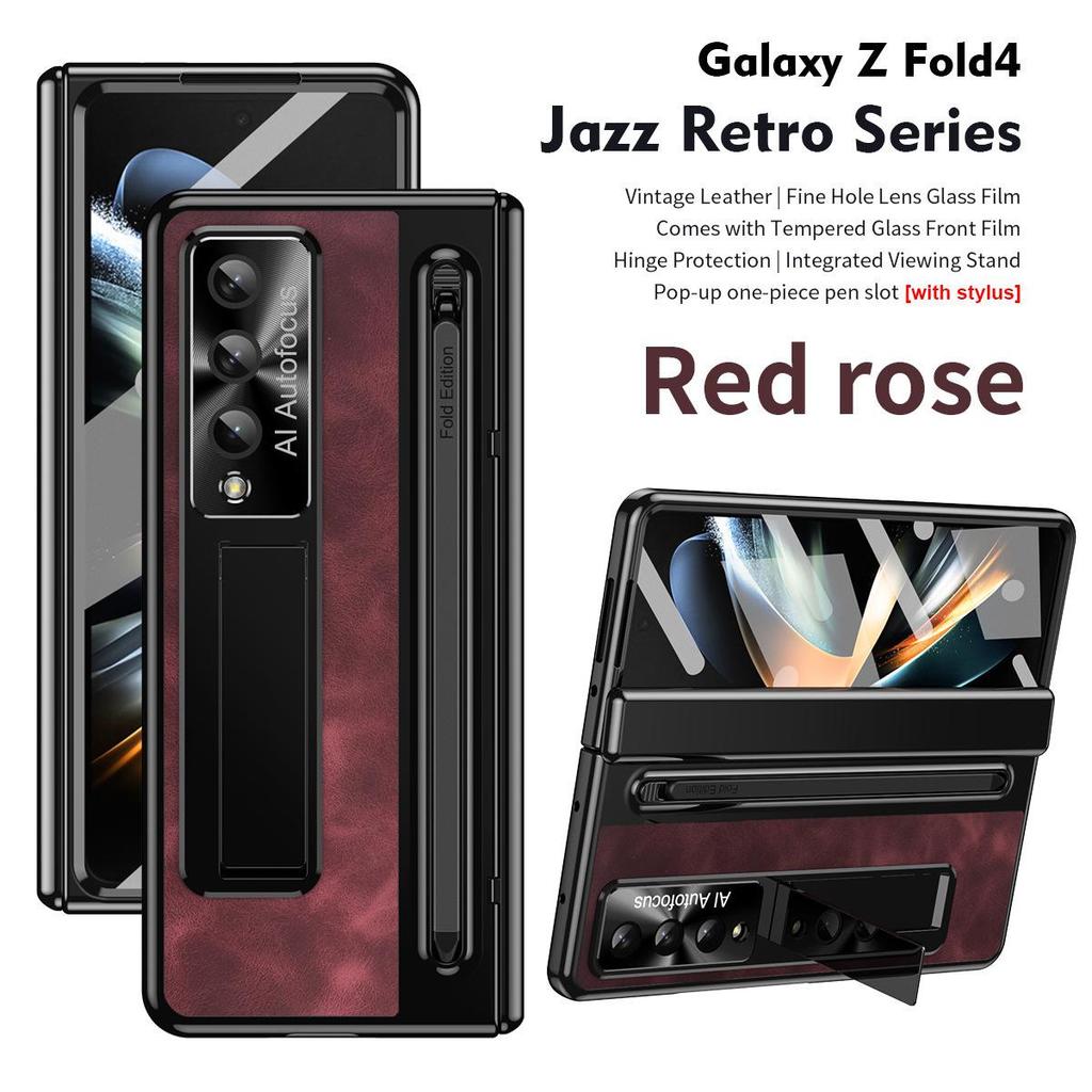 Samsung Z Fold4/5/6/7 Full Coverage Case: Includes Pen Case, Film Hinge, and Foldable Screen Protection.