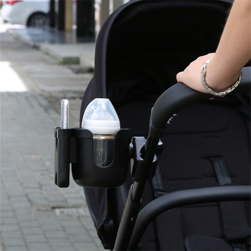 Universal 2-In-1 Cup Phone Holder Baby Stroller Multi-Functional Cup Holder for Wheelchairs Bicycles Electric Scooters