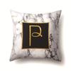 Polyester Pillowcase Home Printed Marble Black Gold Pillowcase 26 English Letter Cushion Cover