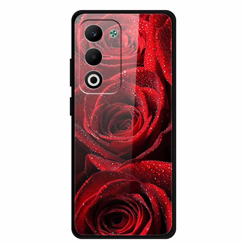 Glass Back Cover For Oppo A5 5G 2025 Phone Case 6.67" Hard Tempered Glass Case For Oppo A5i Pro 4G Case A5iPro Soft Bumper Shell