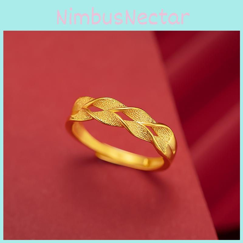 Chic Goldplated Wheat Spike Ring Adjustable Size Trendy Womens Jewelry Gift