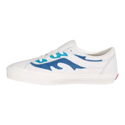 Scarpe da Skate Basse in Ecopelle con Fiamme Bold Ni Unisex Sneaker Bianco Blu VN0A4UVR2OX
