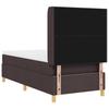 Box Spring Bed with Headboard Dark Brown 100 x 200 cm Fabric