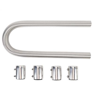 Radiator Flexible Coolant Water Hose Kit with Cap Clamp Stainless Steel 48 Inch Universal Engine Cooling Water Hose Kit