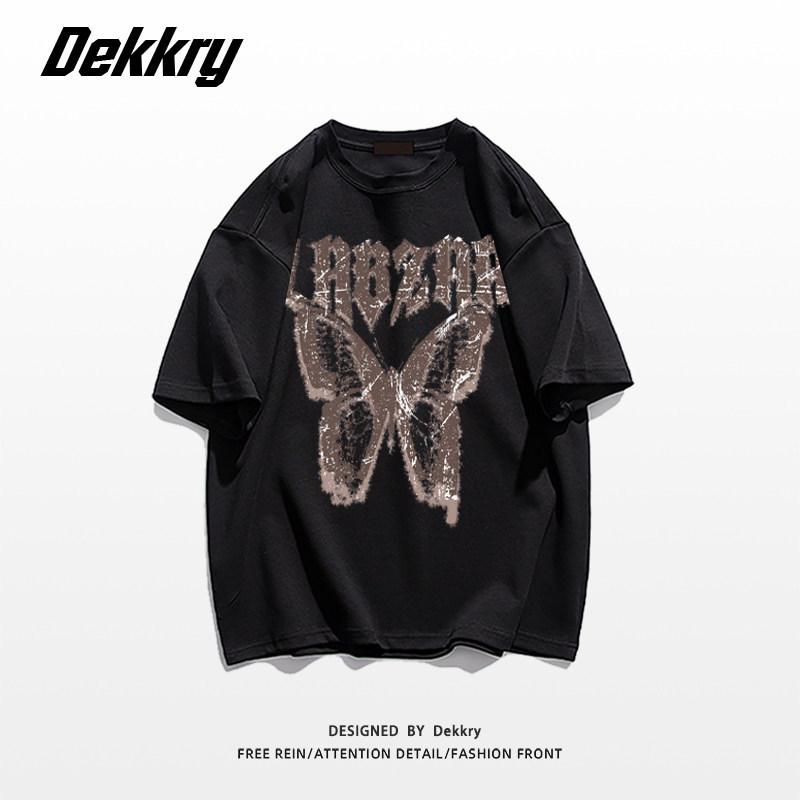 Women's Plus Size Butterfly Print Cotton T-Shirt, Short Sleeve, Slimming & Loose Fit, Versatile for Couples