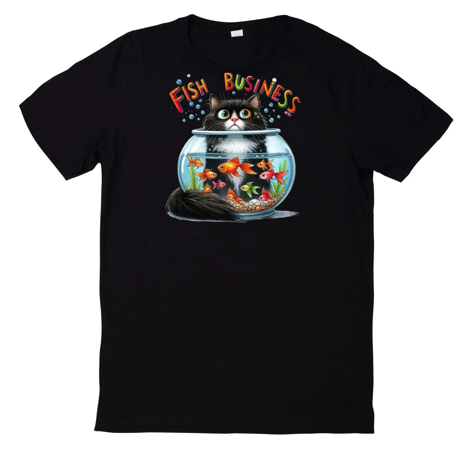 T-Shirt Lustiges Katzen Motiv Baumwolle XXL
