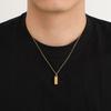 Fourpin Small Gold Necklace European Hip Hop Rap Trendy Ins Minimalist Style Easiest for Match Titanium Steel Clavicle Chain Men and Women