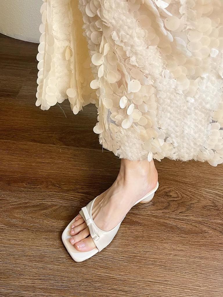 Französischer Abendwind Dicke Ferse Coole Hausschuhe Damen Sommerbekleidung Hoher Sinn 2025 Neu Feenstil Mode Riemchensandalen Damen