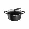Casserole Avec Couvercle - TEFAL - ROBUSTO E24944 - Aluminium - Ø 20 Cm - Noir